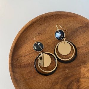 4/$15 Gold Love Hoops Drop Earrings